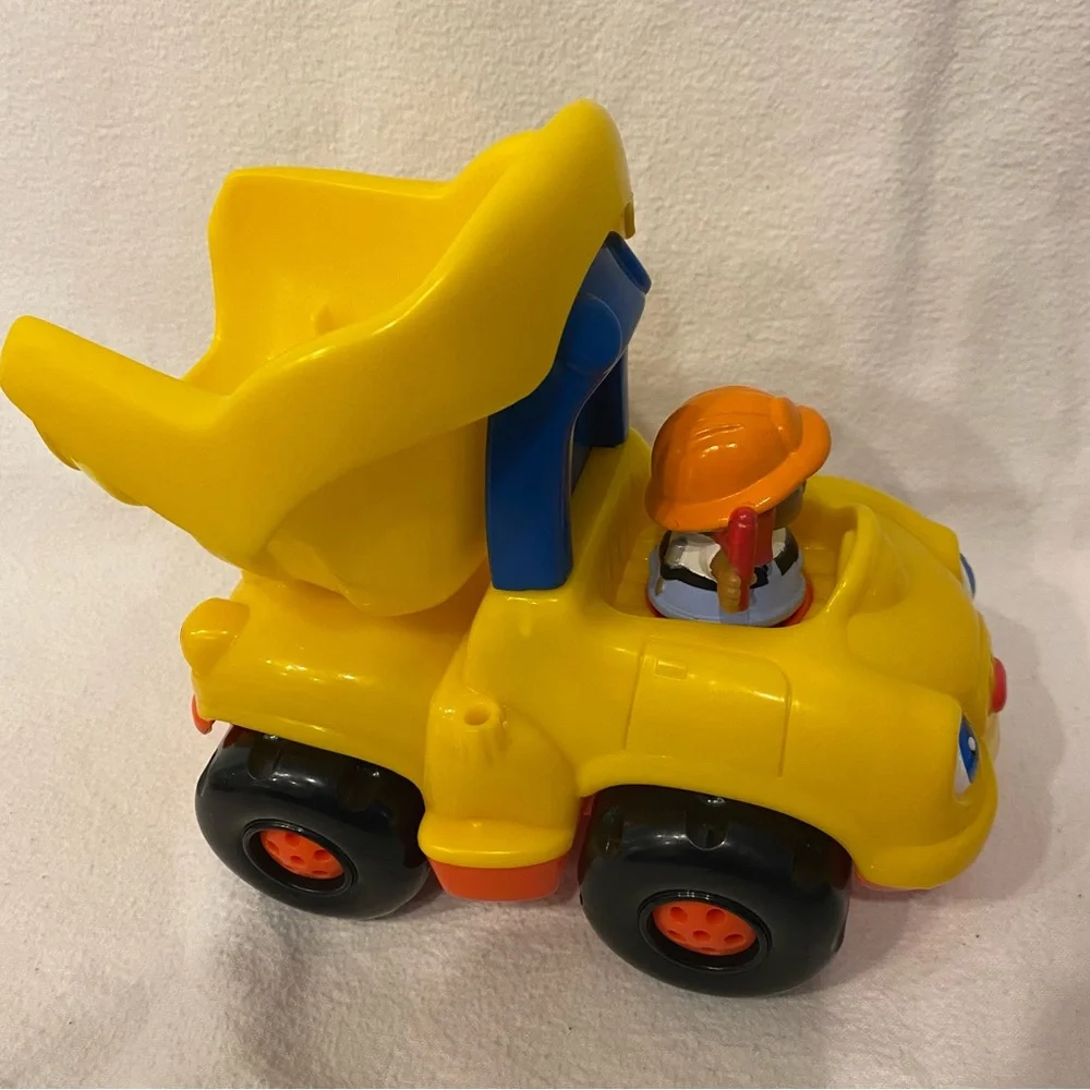 Little People construction trucks people and rock set Fisher Price